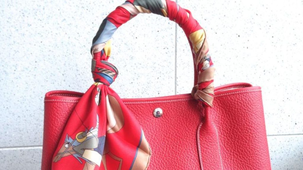 Purse with Scarf Tied On