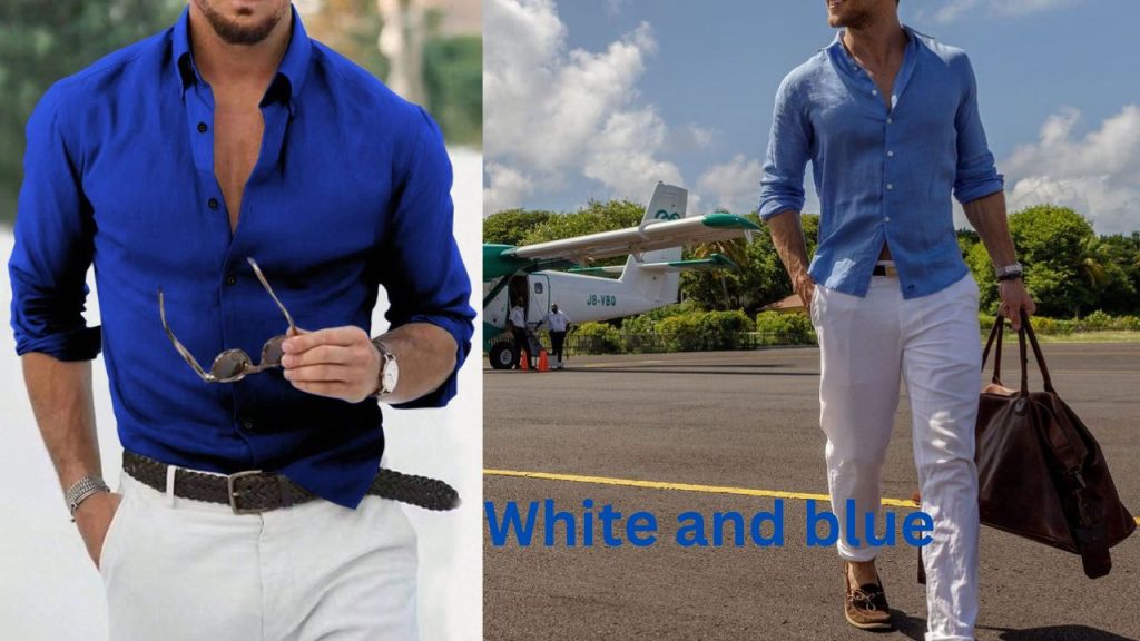 White Pant Combination Shirt