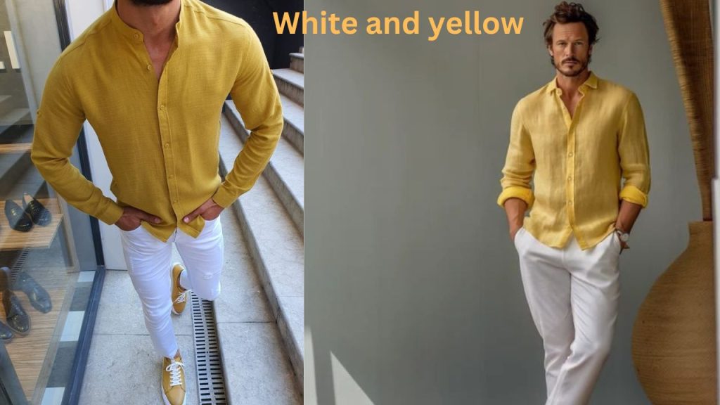 White Pant Combination Shirt